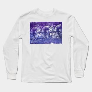 Blue Fish Abstract Long Sleeve T-Shirt